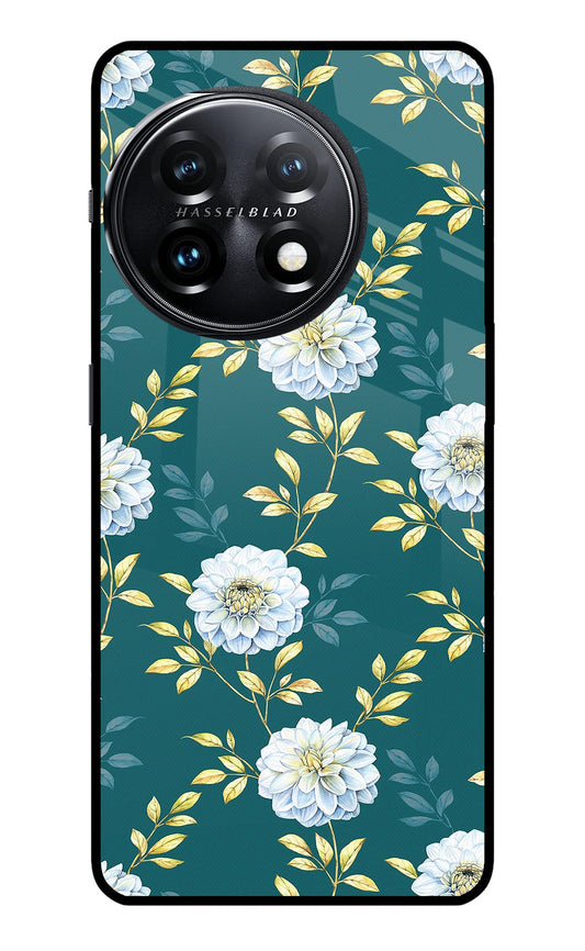 Flowers OnePlus 11 5G Glass Case