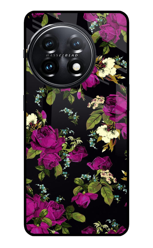 Flowers OnePlus 11 5G Glass Case