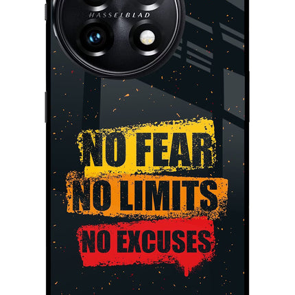No Fear No Limits No Excuse OnePlus 11 5G Glass Case