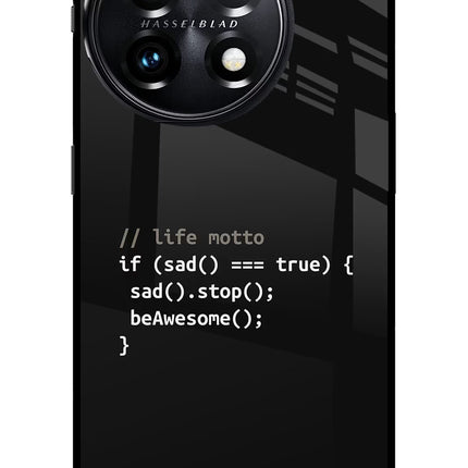 Life Motto Code OnePlus 11 5G Glass Case