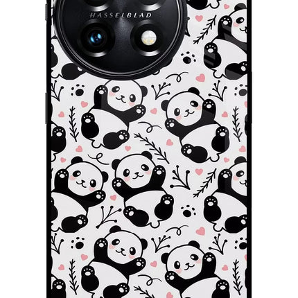 Cute Panda OnePlus 11 5G Glass Case