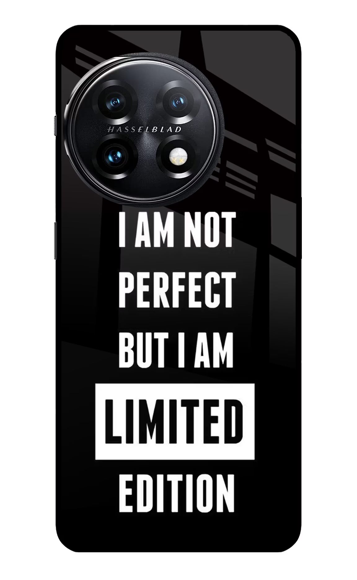 I Am Not Perfect But I Am Limited Edition OnePlus 11 5G Glass Case Back Cover by Casekaro
