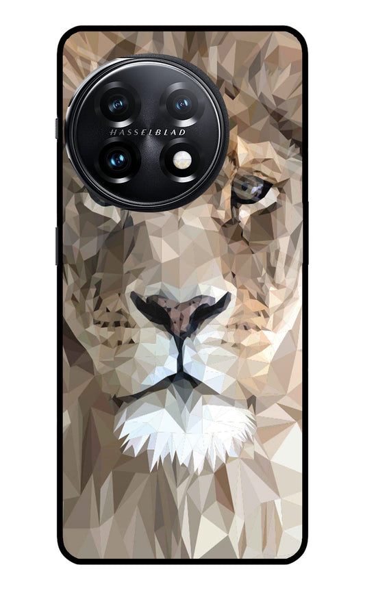 Lion Art OnePlus 11 5G Glass Case