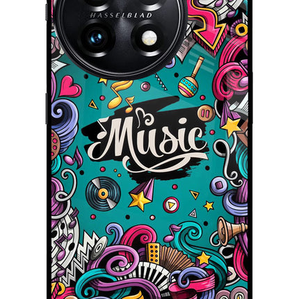 Music Graffiti OnePlus 11 5G Glass Case