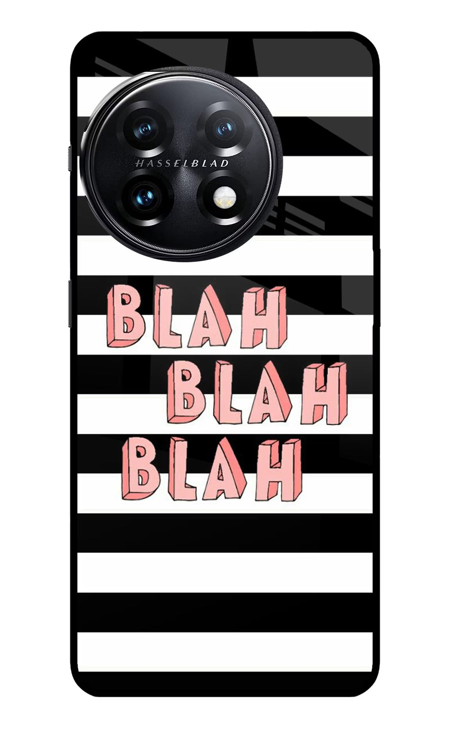 Blah Blah Blah OnePlus 11 5G Back Cover, Glass case