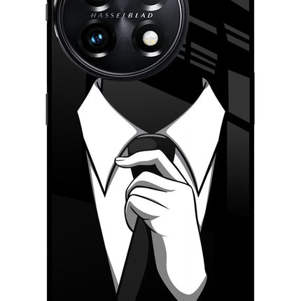 Black Tie OnePlus 11 5G Glass Case