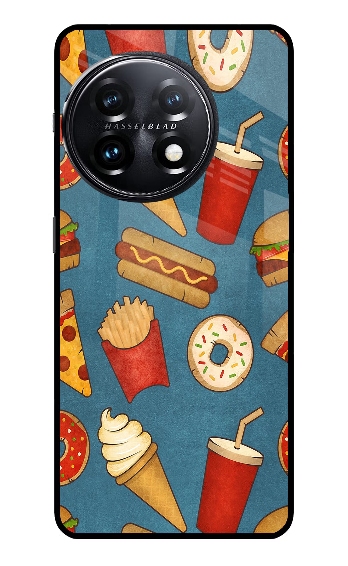 Foodie OnePlus 11 5G Glass Case Back Cover by Casekaro
