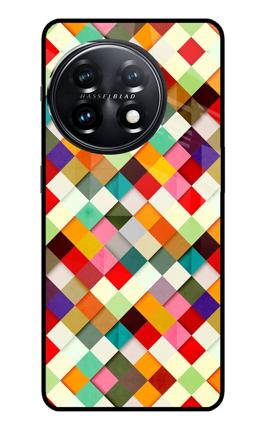 Geometric Abstract Colorful OnePlus 11 5G Glass Case