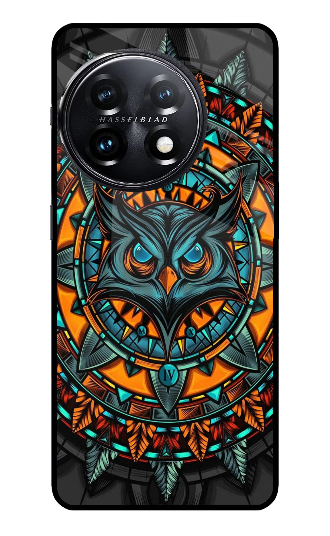 Angry Owl Art OnePlus 11 5G Glass Case Back Cover by Casekaro