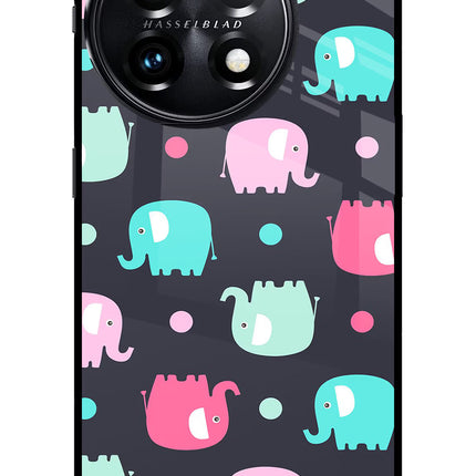 Elephants OnePlus 11 5G Glass Case