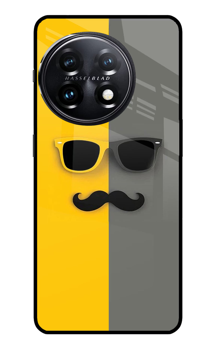 Sunglasses with Mustache OnePlus 11 5G Back Cover, Glass case