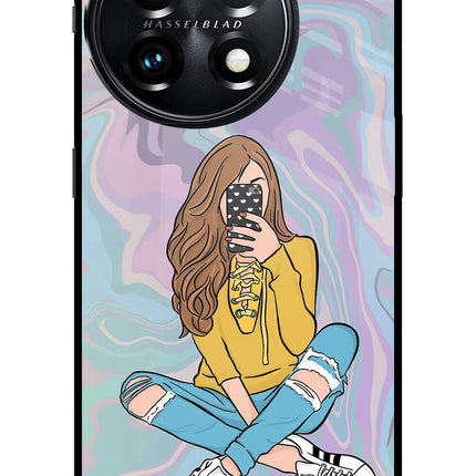 Selfie Girl OnePlus 11 5G Glass Case