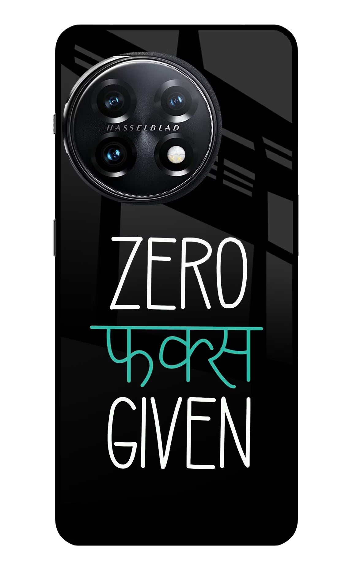 Zero Fucks Given OnePlus 11 5G Glass Case Back Cover by Casekaro