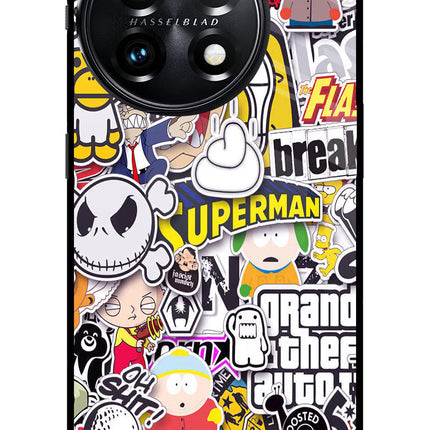 Sticker Bomb OnePlus 11 5G Glass Case