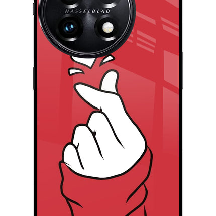 Korean Love Sign OnePlus 11 5G Glass Case
