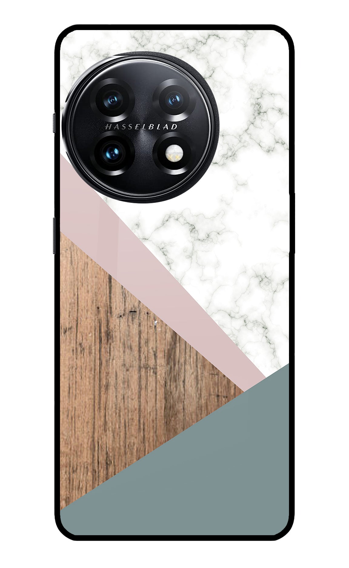 Marble wood Abstract OnePlus 11 5G Glass Case