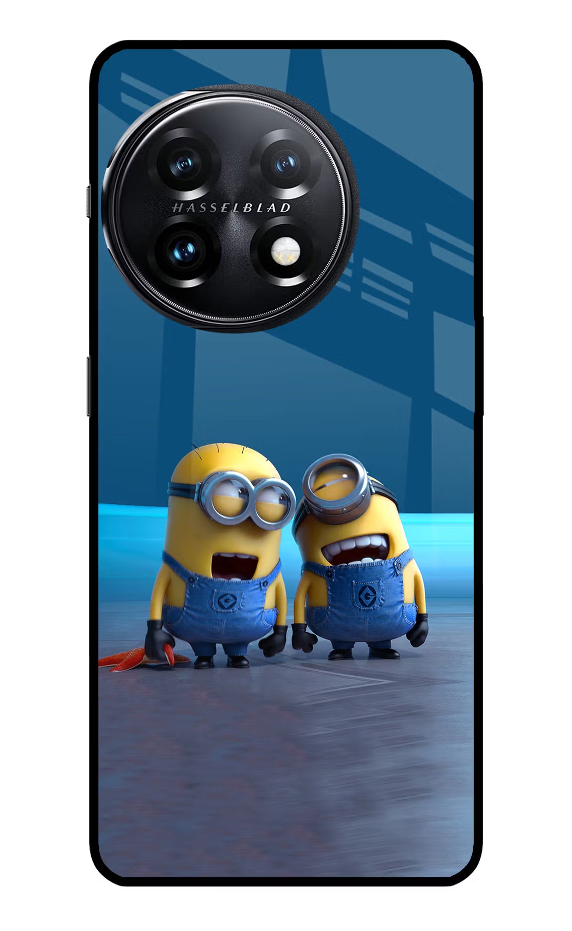 Minion Laughing OnePlus 11 5G Glass Case Back Cover by Casekaro