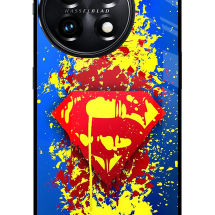 Superman logo OnePlus 11 5G Glass Case