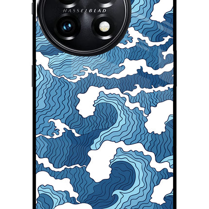 Blue Waves OnePlus 11 5G Glass Case