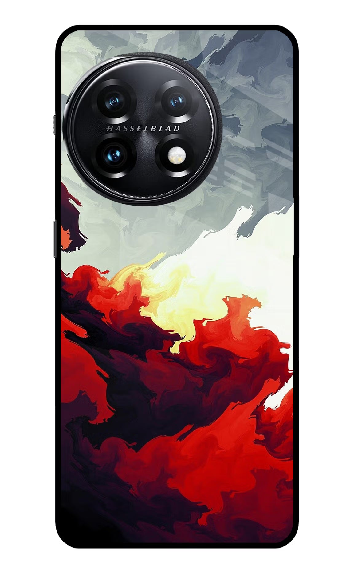 Fire Cloud OnePlus 11 5G Glass Case Back Cover by Casekaro