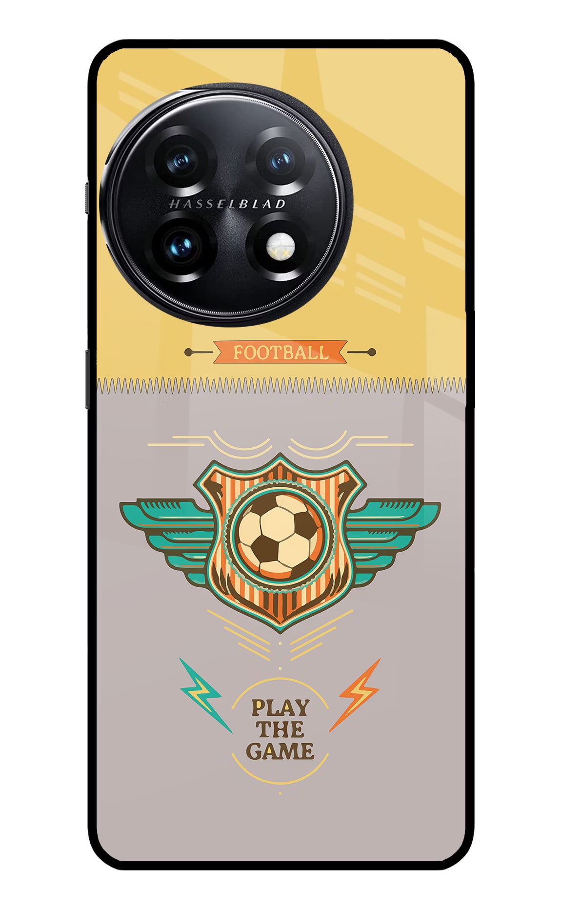 Football OnePlus 11 5G Glass Case Back Cover by Casekaro