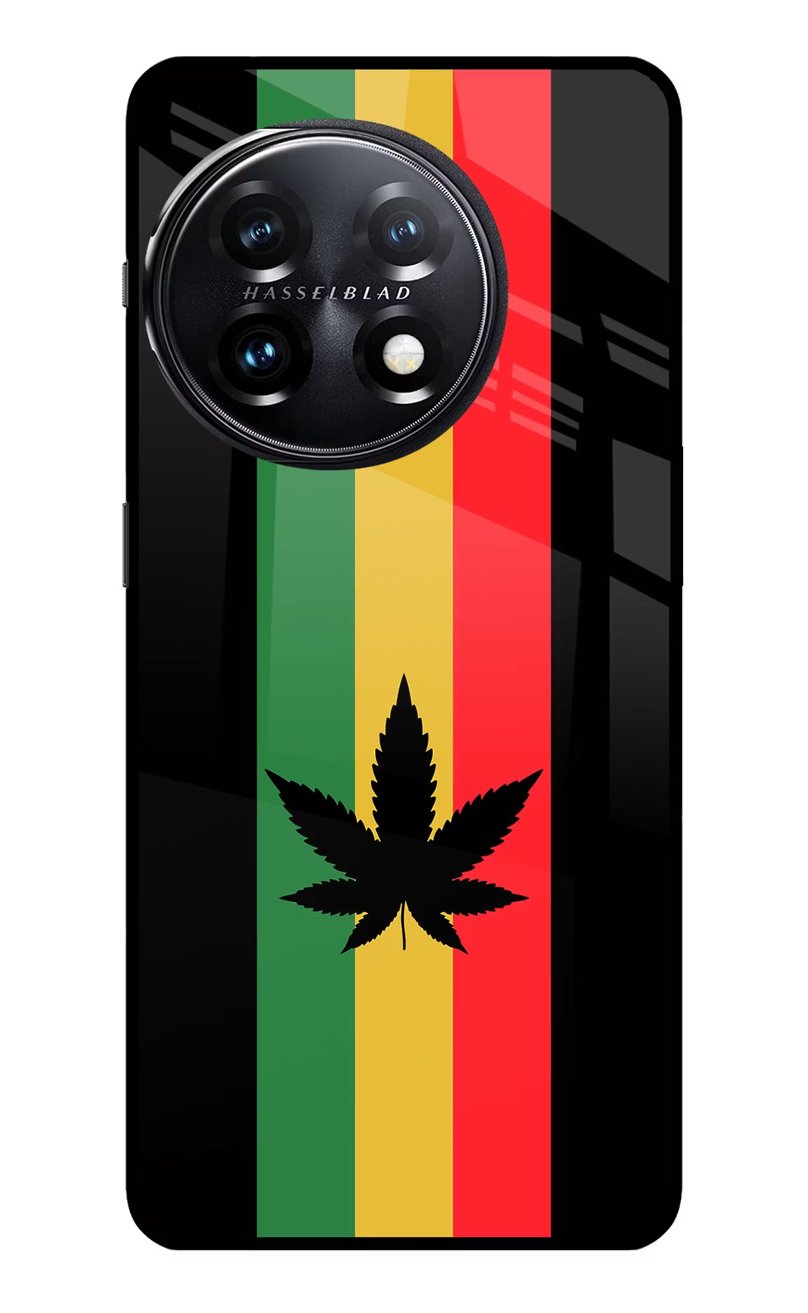 Weed Flag OnePlus 11 5G Glass Case Back Cover by Casekaro