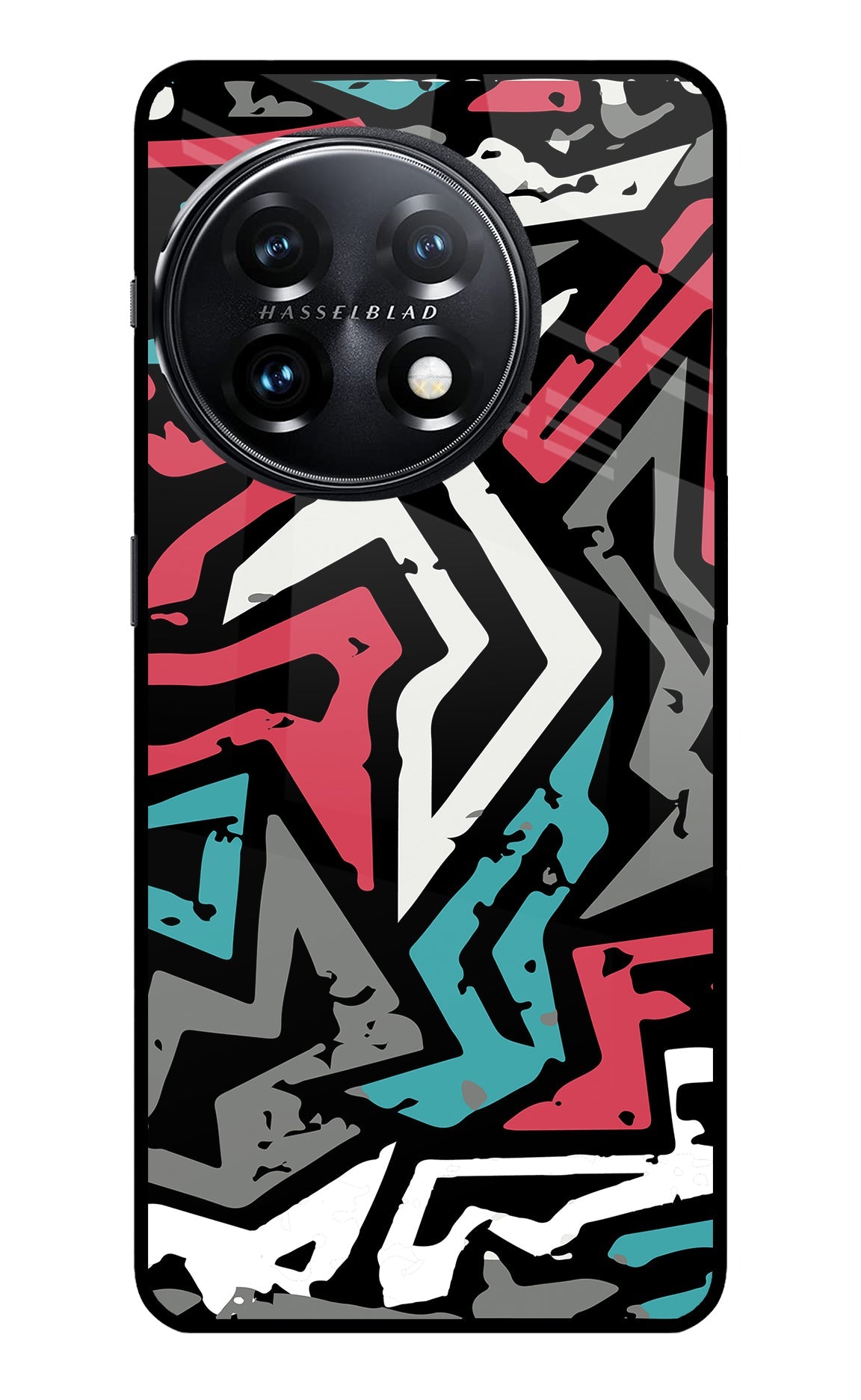 Geometric Graffiti OnePlus 11 5G Glass Case