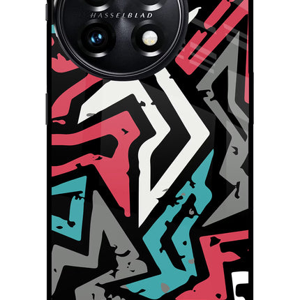 Geometric Graffiti OnePlus 11 5G Glass Case