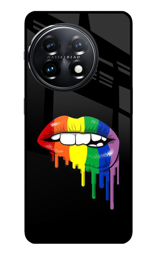 Lips Biting OnePlus 11 5G Glass Case
