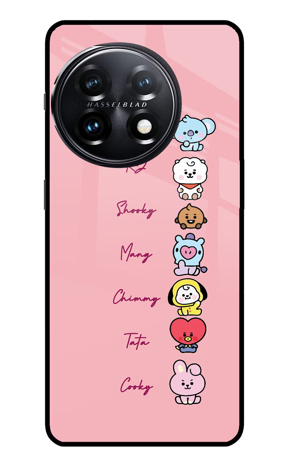 BTS names OnePlus 11 5G Glass Case Back Cover by Casekaro