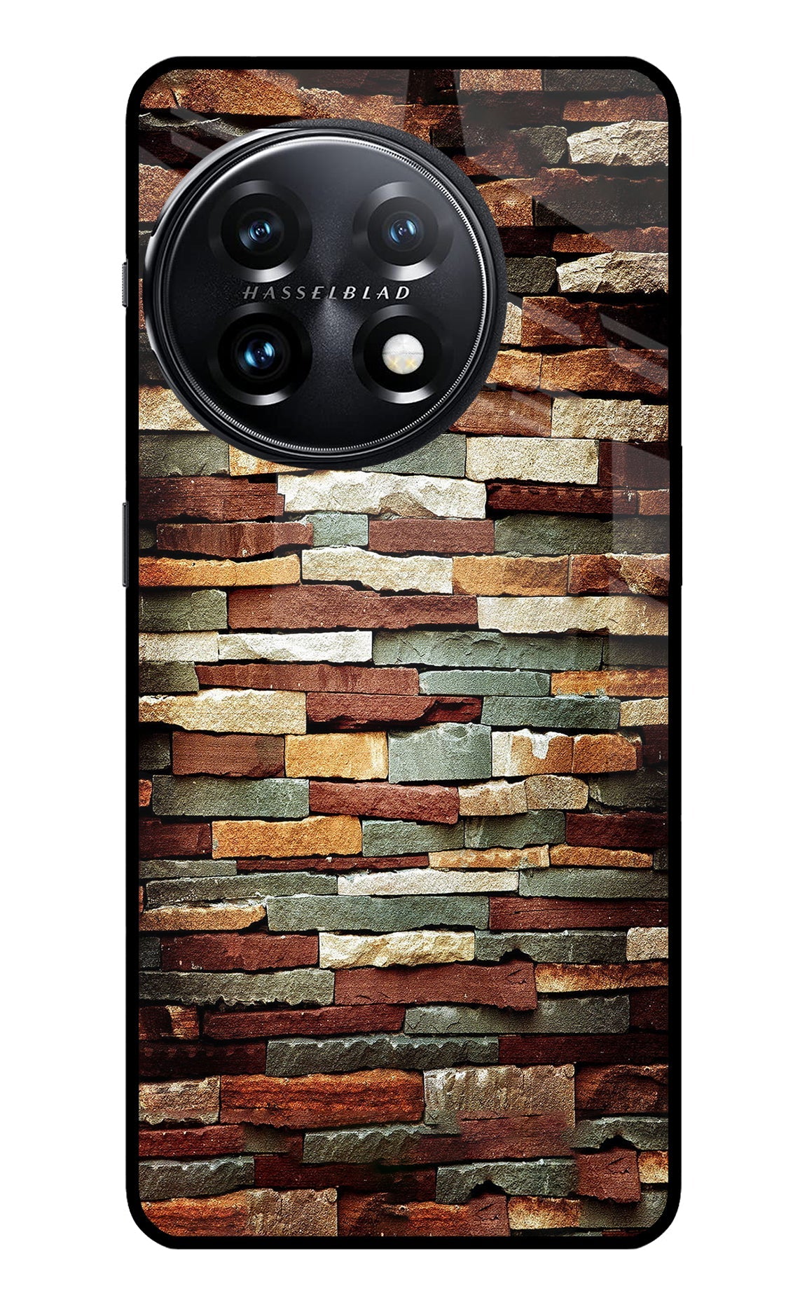 Bricks Pattern OnePlus 11 5G Glass Case