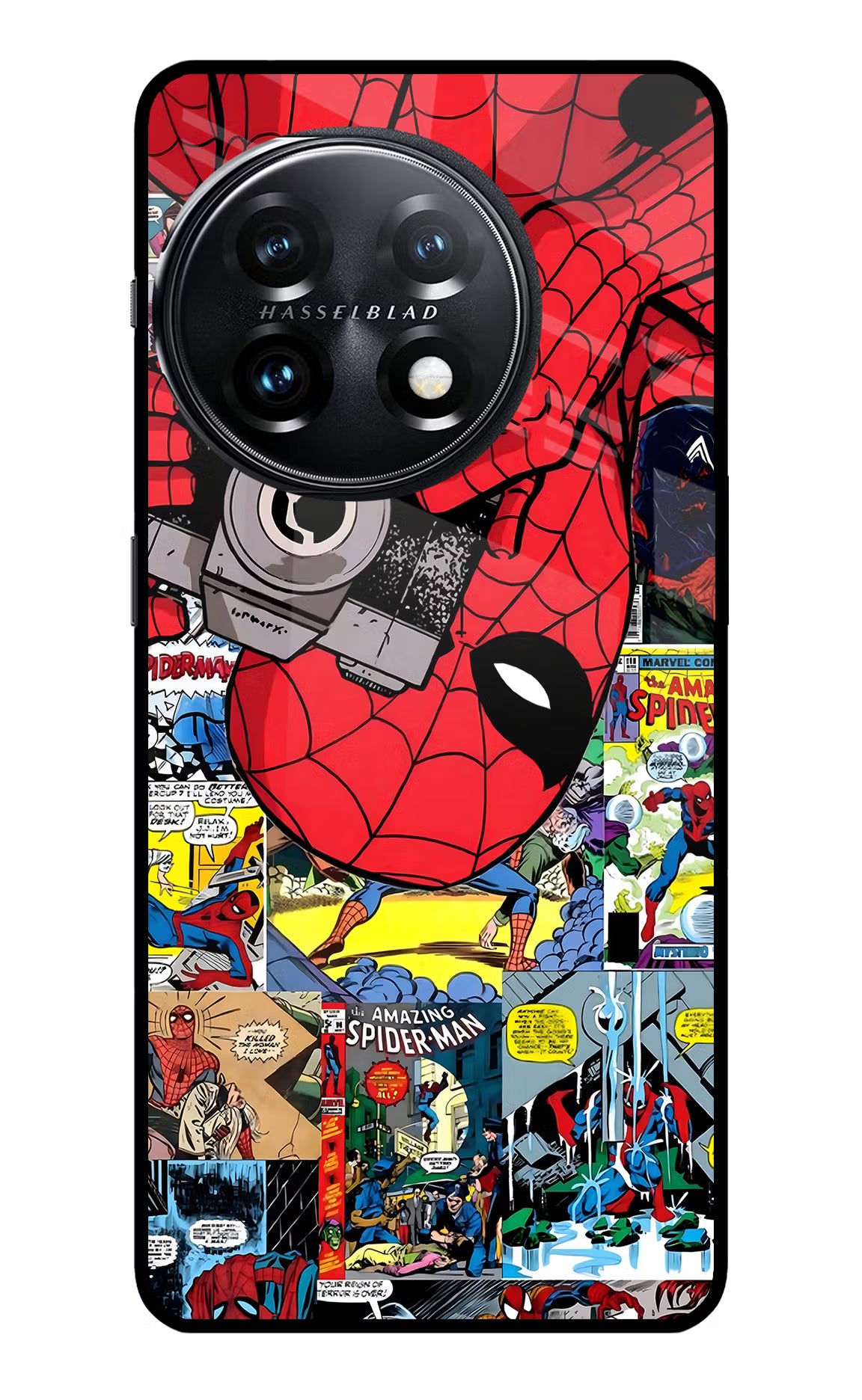 Spider Man OnePlus 11 5G Glass Case Back Cover by Casekaro