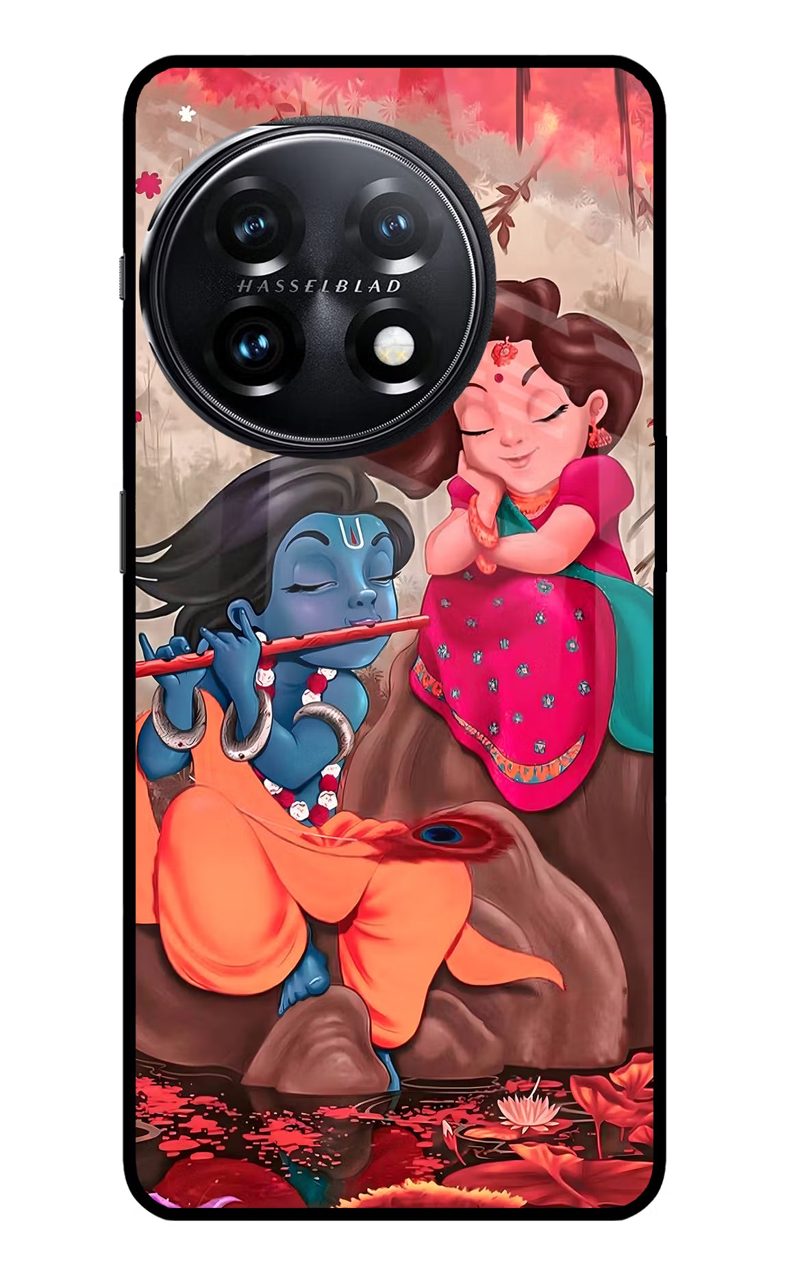 Radhe Krishna OnePlus 11 5G Glass Case Back Cover by Casekaro