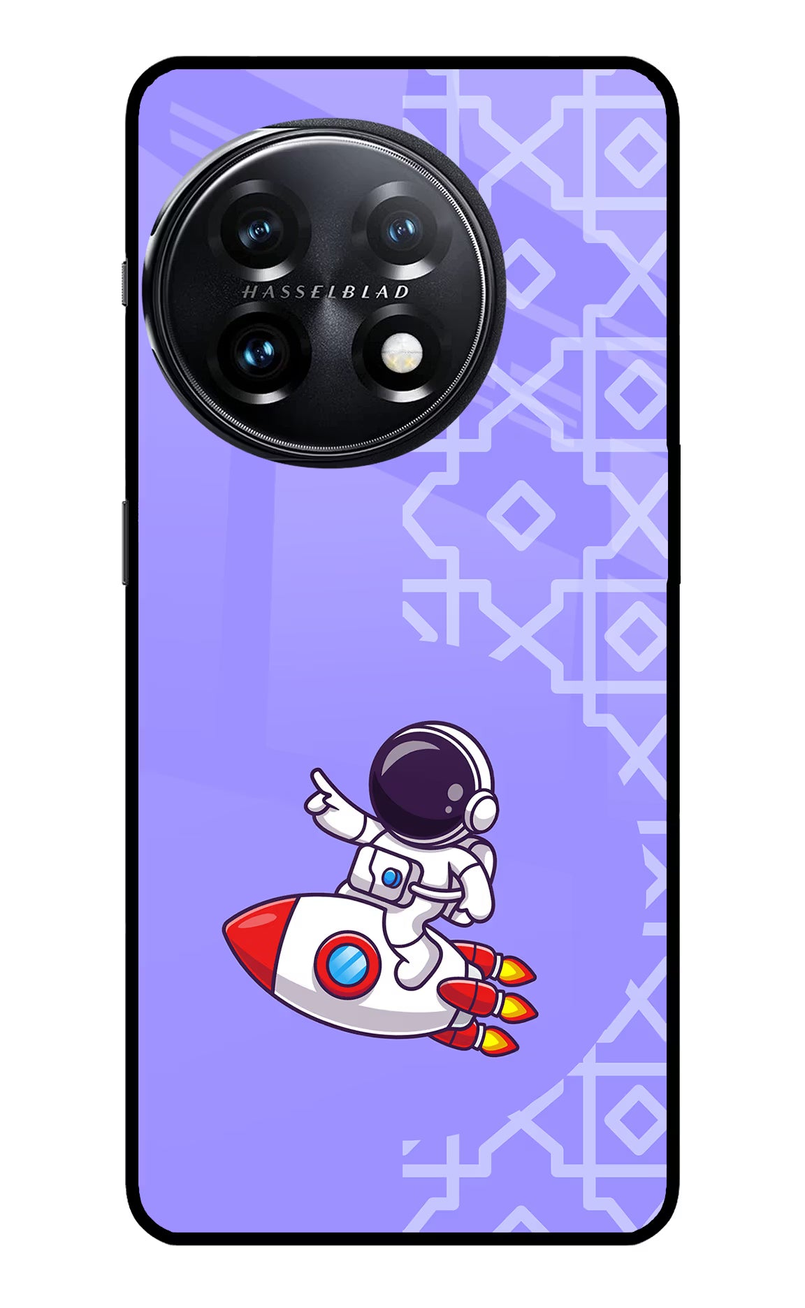Cute Astronaut OnePlus 11 5G Glass Case Back Cover by Casekaro