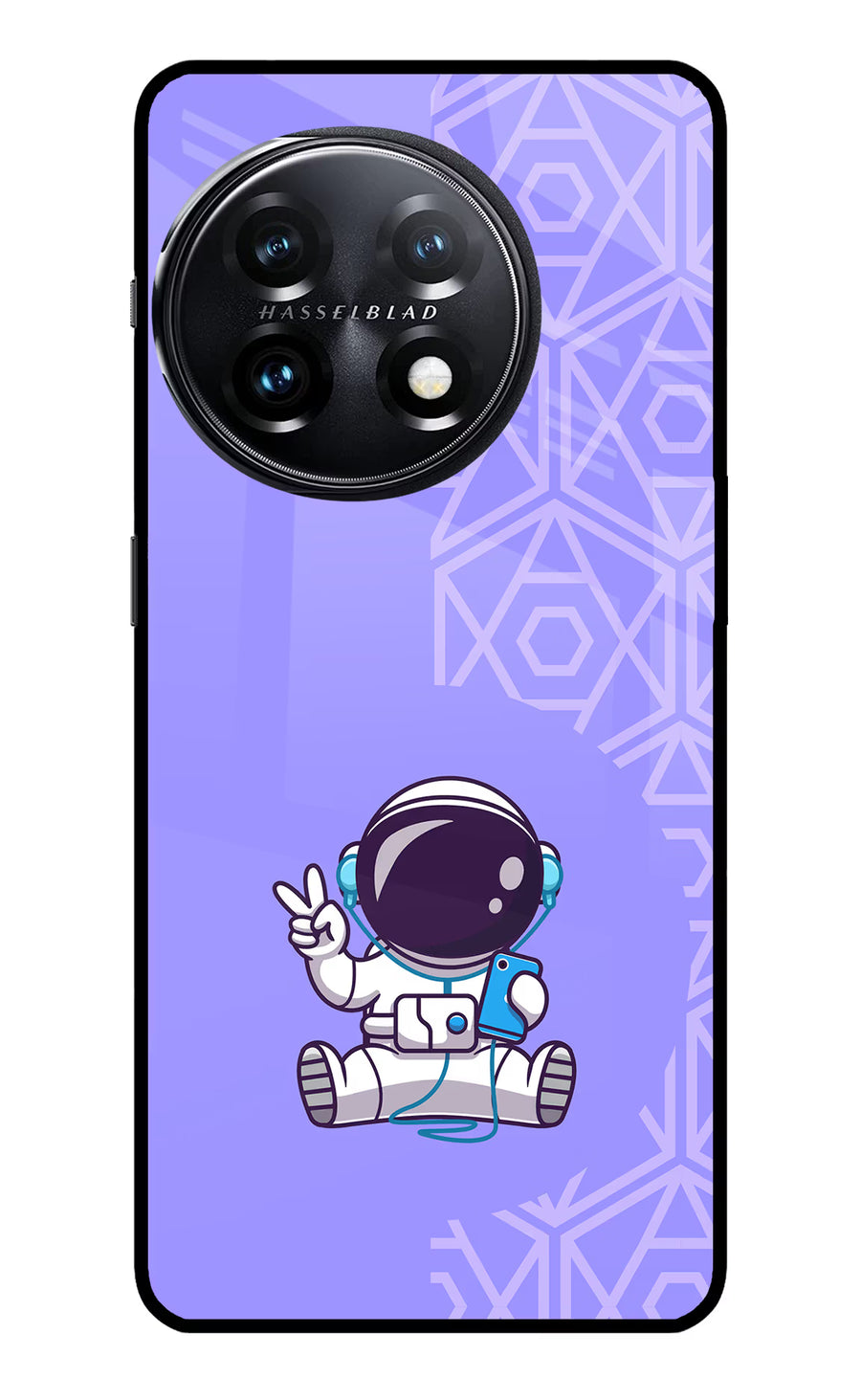 Cute Astronaut Chilling OnePlus 11 5G Back Cover, Glass case