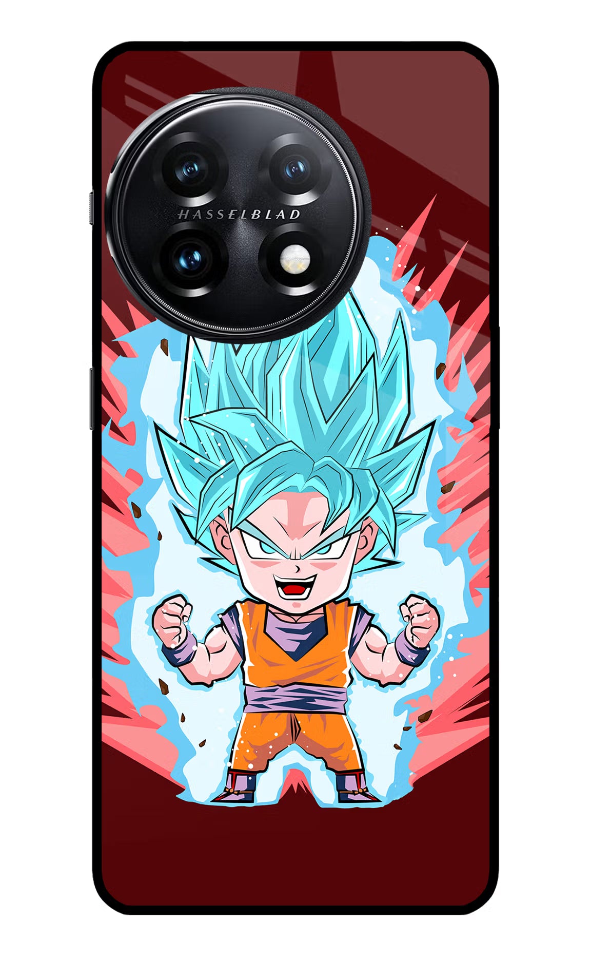Goku Little OnePlus 11 5G Glass Case Back Cover by Casekaro