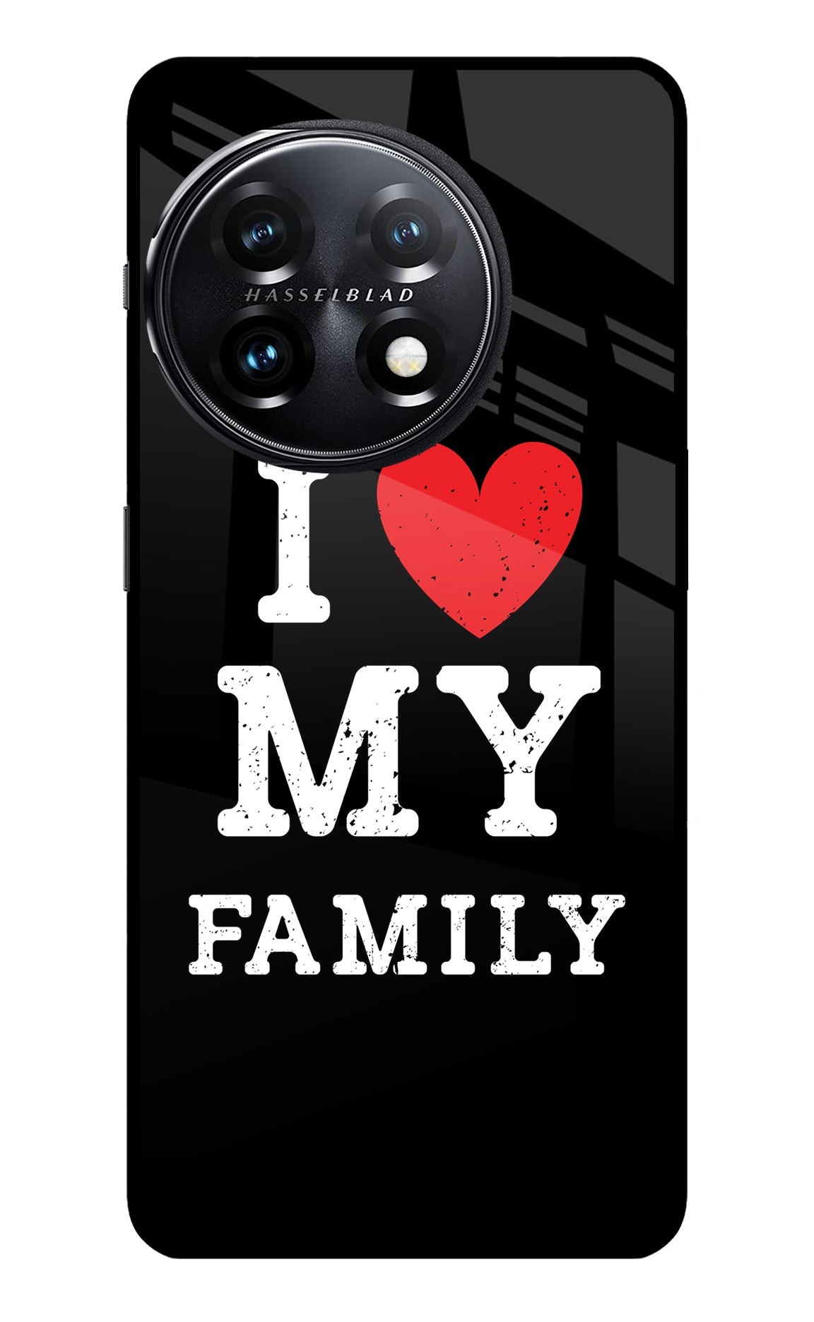 I Love My Family OnePlus 11 5G Glass Case