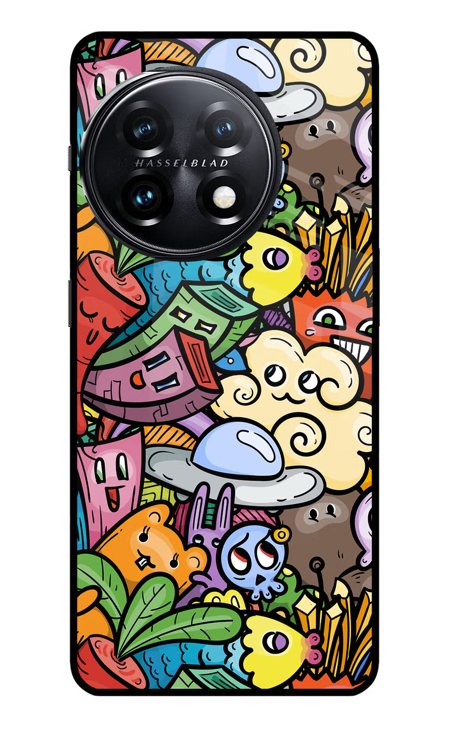 Veggie Doodle OnePlus 11 5G Back Cover, Glass case