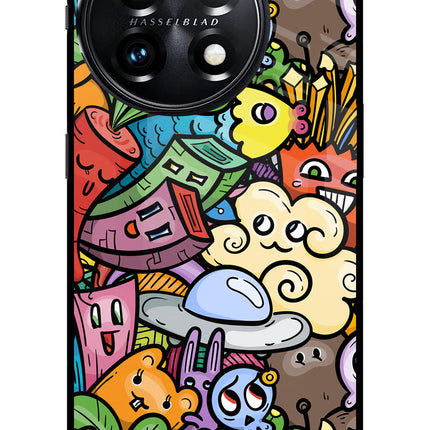 Veggie Doodle OnePlus 11 5G Glass Case