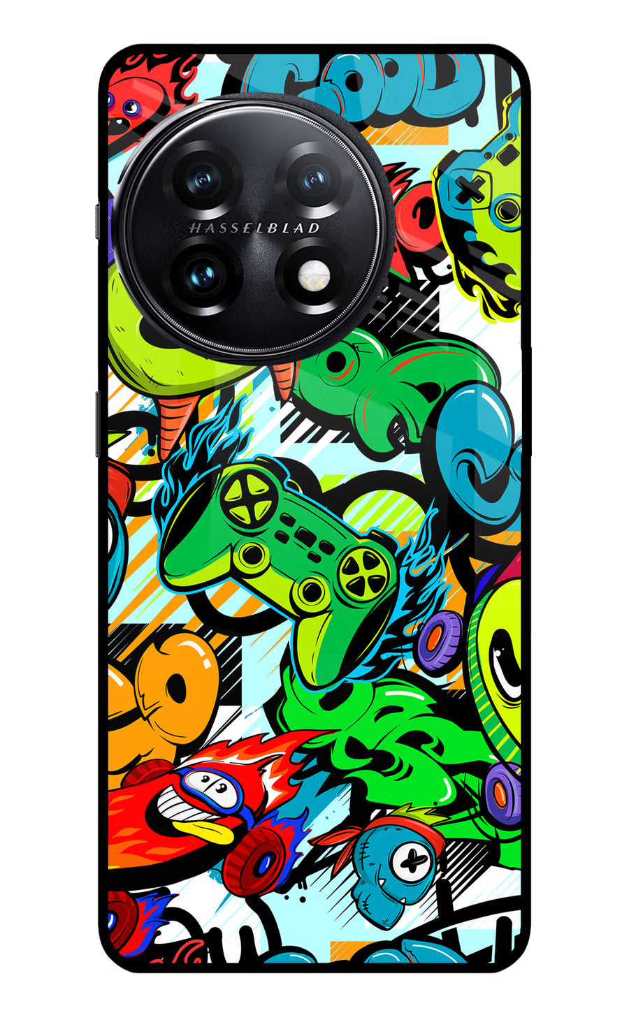 Game Doodle OnePlus 11 5G Back Cover, Glass case