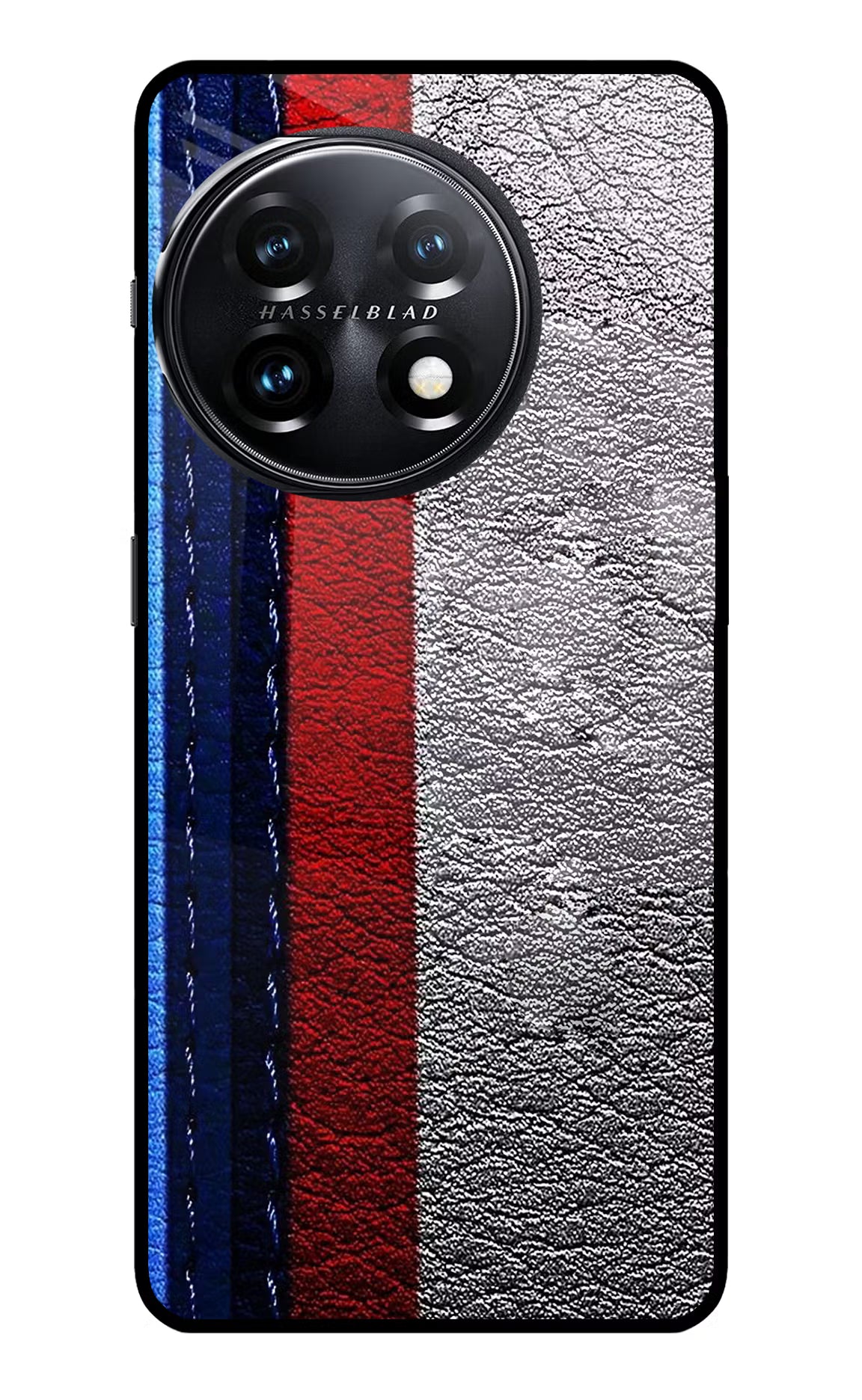 BMW Stripes OnePlus 11 5G Glass Case Back Cover by Casekaro