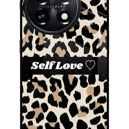 Leopard Print Self Love OnePlus 11 5G Glass Case