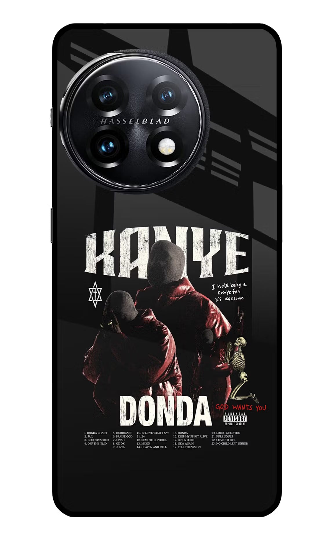 Donda Kanye West OnePlus 11 5G Glass Case Back Cover by Casekaro