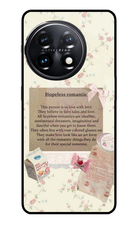 Hopeless Romantic OnePlus 11 5G Glass Case