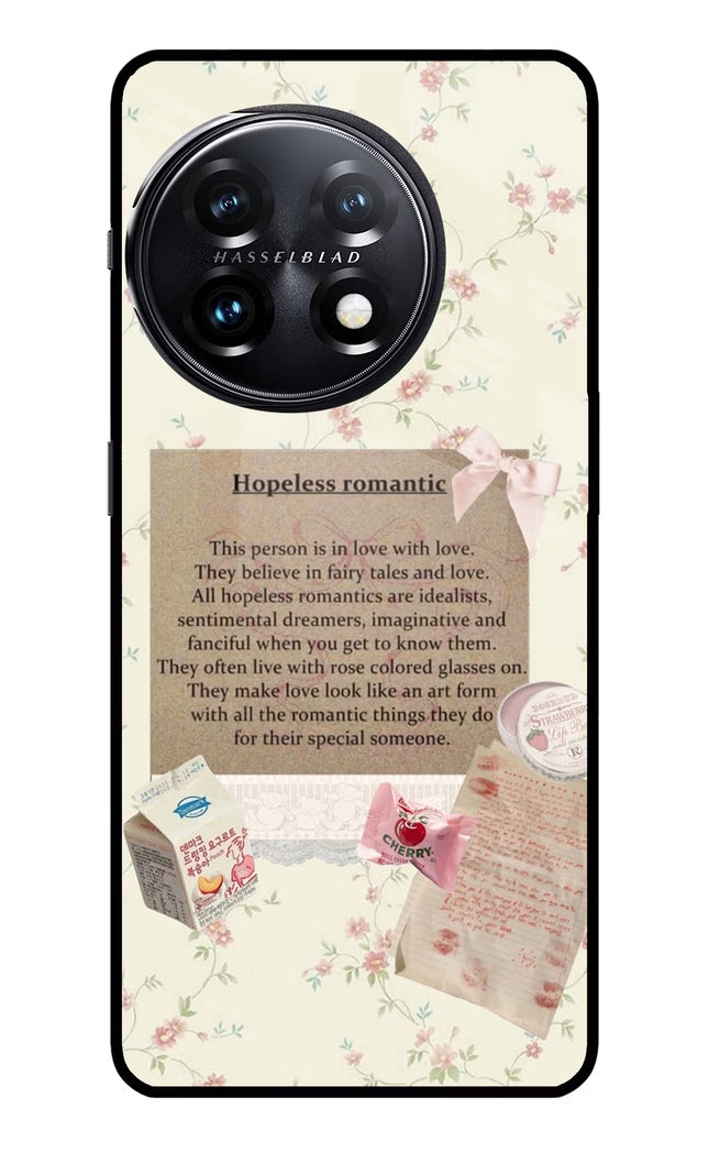 Hopeless Romantic OnePlus 11 5G Glass Case