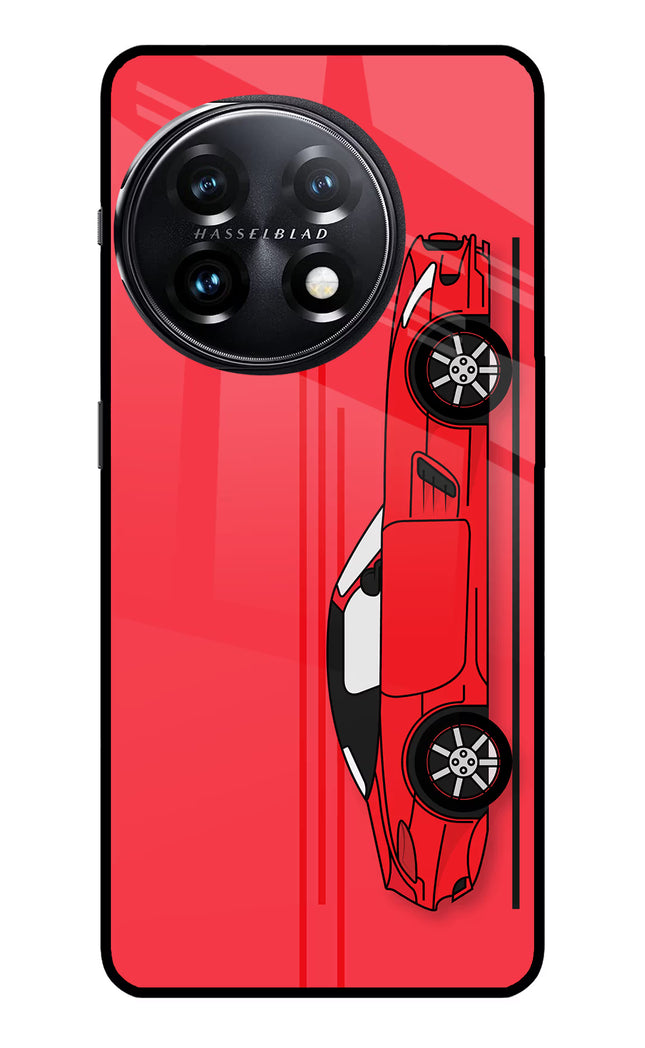 Red Velocity OnePlus 11 5G Glass Case