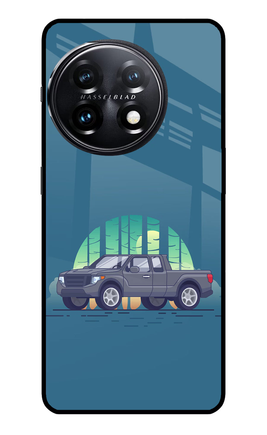 Retro Garage Vibe OnePlus 11 5G Back Cover, Glass case