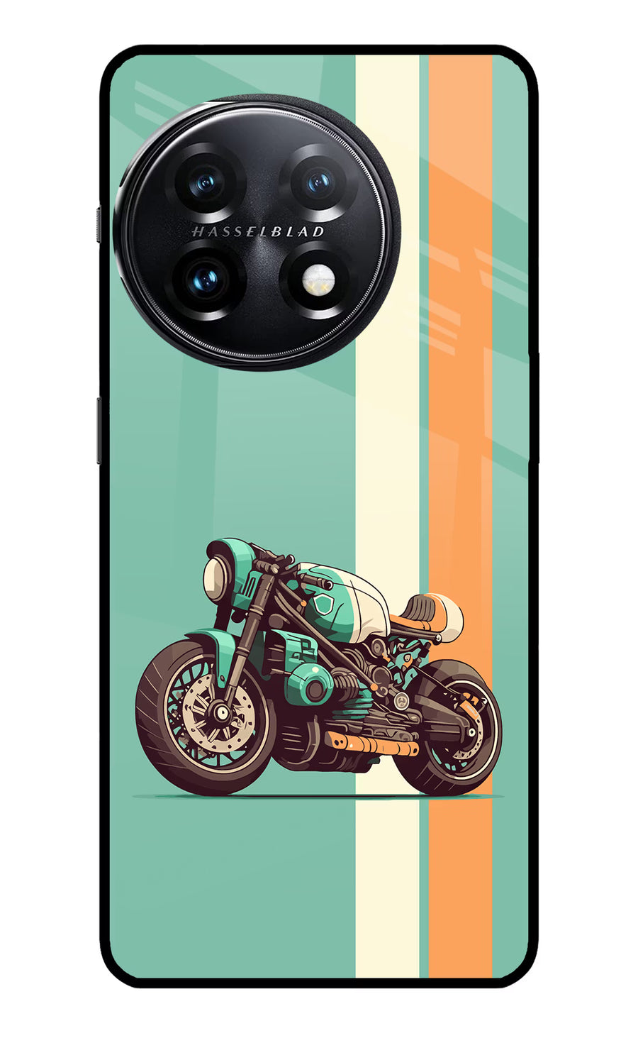 Striped Moto Drift OnePlus 11 5G Back Cover, Glass case