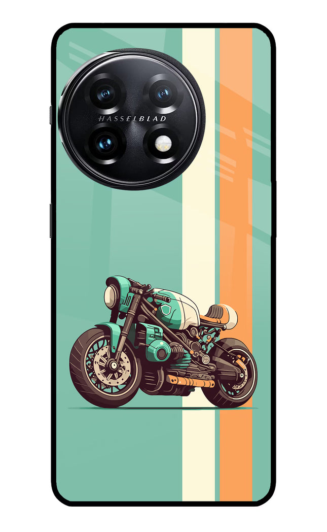 Striped Moto Drift OnePlus 11 5G Glass Case