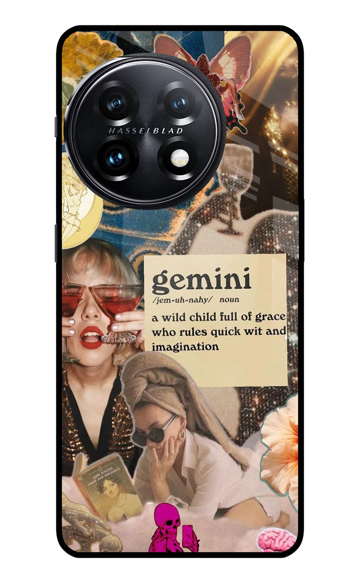 Gemini Zodiac OnePlus 11 5G Glass Case Back Cover by Casekaro